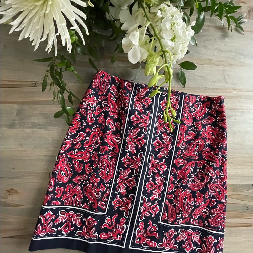 Talbots Red/Blue Skirt
